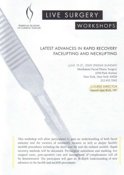 Latest Advances in Rapid Recovery Facelifting and Necklifting