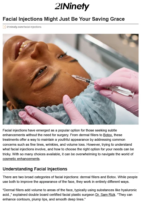 Facial Injections Might Just Be Your Saving Grace