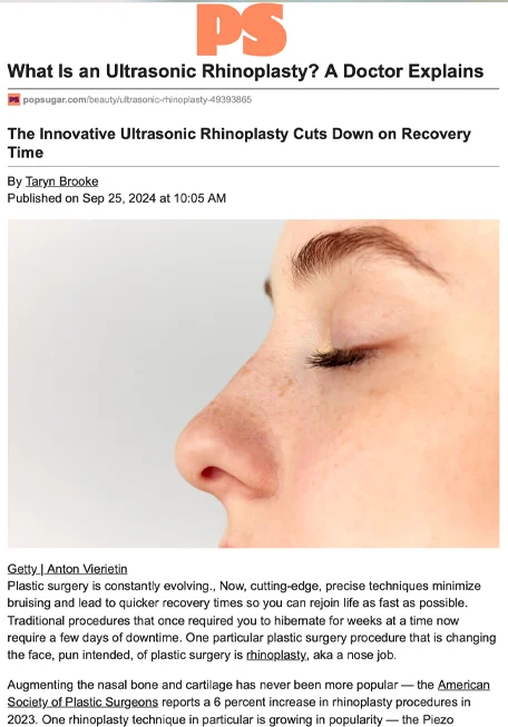 The Innovative Ultrasonic Rhinoplasty Cuts Down on Recovery Time