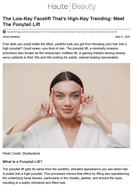 The Low-Key Facelift That’s High-Key Trending: Meet The Ponytail Lift