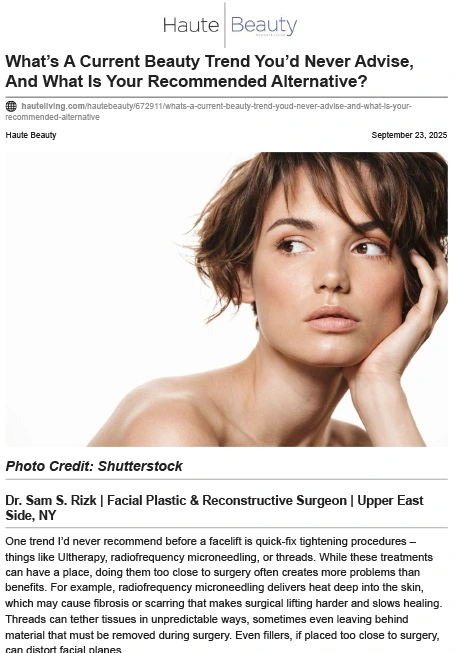 What’s A Current Beauty Trend You’d Never Advise, And What Is Your Recommended Alternative?