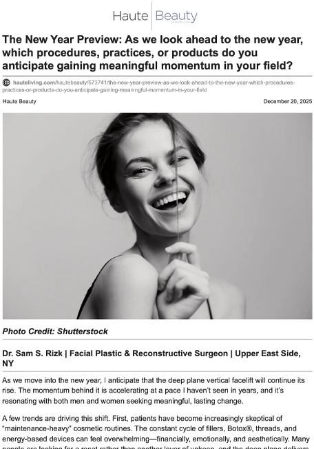 The New Year Preview: As we look ahead to the new year, which procedures, practices, or products do you anticipate gaining meaningful momentum in your field?