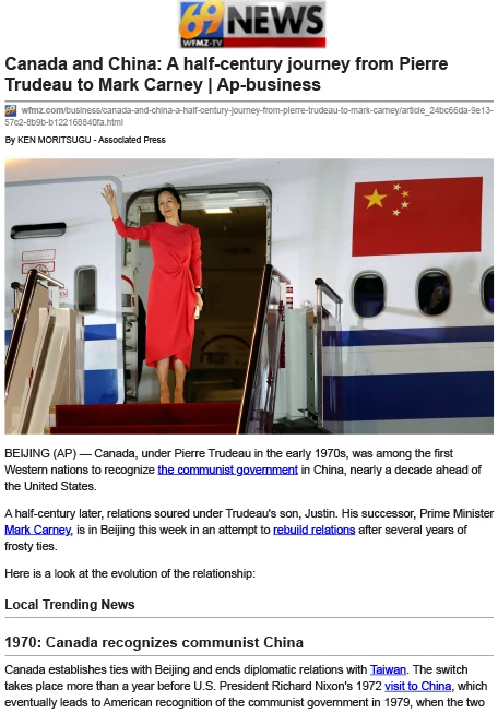 Canada and China: A half-century journey from Pierre Trudeau to Mark Carney | Ap-business